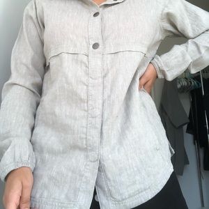 WOMENS COLUMBIA SNAP SHIRT GREY XS LIKE NEW